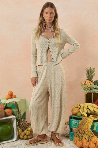 Rodes knit harem pant, sand