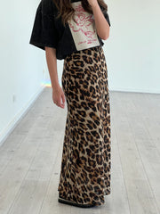 Zali leopard print maxi skirt