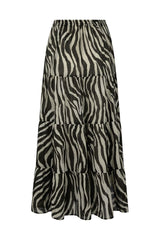 Zevra peasant skirt, washed charcoal