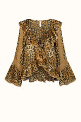 Samantha Lace Frill blouse, vintage leopard