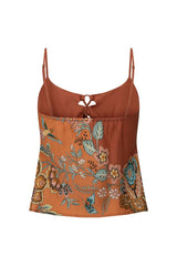 Mojave Lily Lace Up Cami, Amber