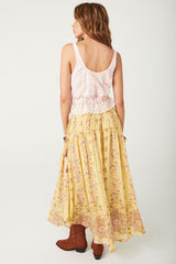 Rebel Spirit tassel maxi skirt, Dafodil