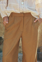 London Pleated Pants - Tan