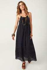 Love in the afternoon Lace Maxi dress, Midnight Rose