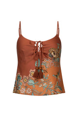 Mojave Lily Lace Up Cami, Amber