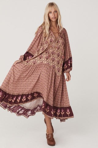 Chateau Boho Gown, grape