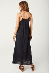 Love in the afternoon Lace Maxi dress, Midnight Rose