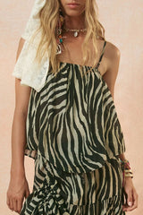 Zevra cami, washed charcoal