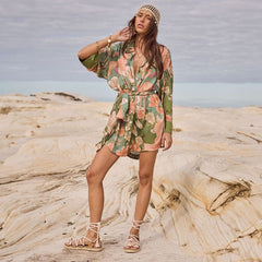 Floridian shirt dress, sage
