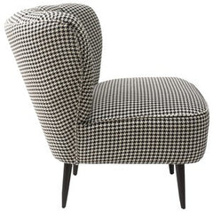 houndstooth chair and ottoman